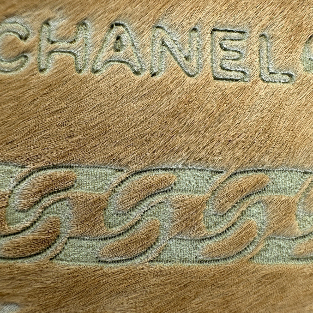 Chanel Logo Canvas Leather Pink Chain Shoulder Pouch