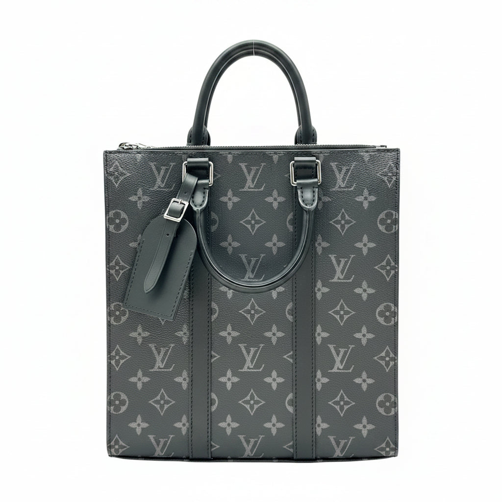 Louis Vuitton Sac Plat Cross Monogram Eclipse Coated Canvas Handbag M46456