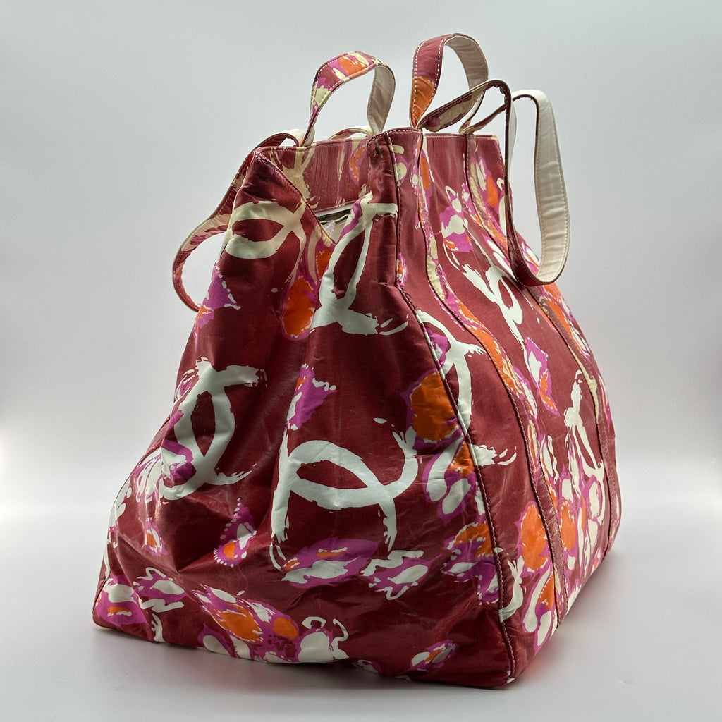 Chanel High Summer CC Print Patent Leather Multicolor Tote Bag