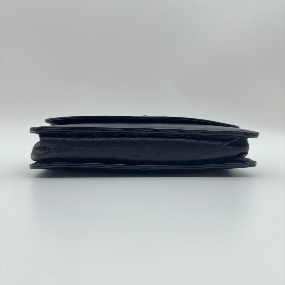 Chanel Coco Mark Caviar Leather Black Chain Wallet
