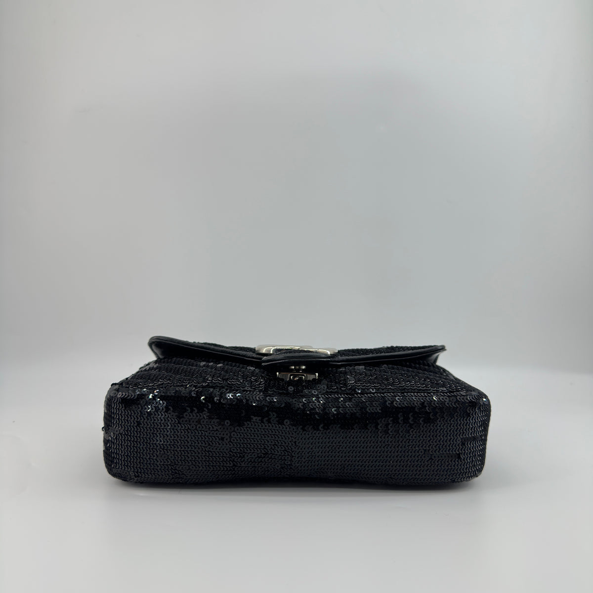 Gucci GG Marmont Sequins x leather Chain Shoulder Bag Black