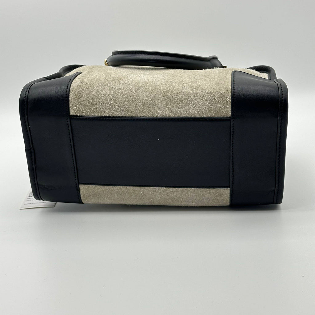 Loewe Amazona 28 Anagram Logo Suede Leather Boston Handbag