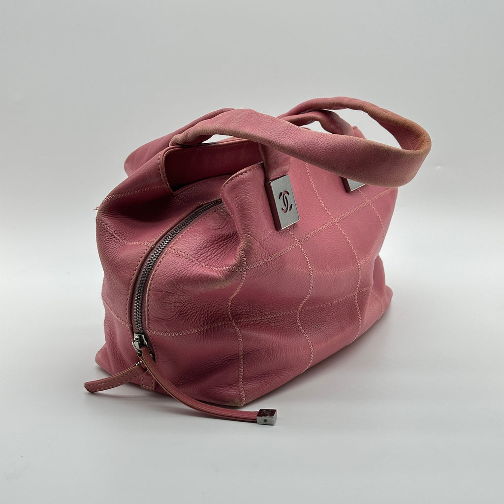 Chanel Choco Bar Caviar Leather Pink Handbag
