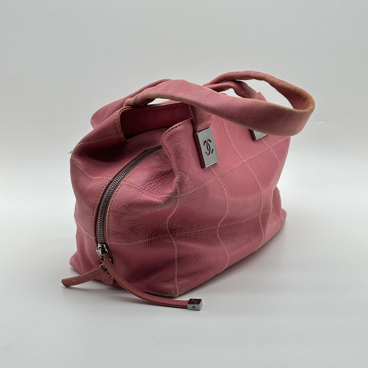 Chanel Choco Bar Caviar Leather Pink Handbag