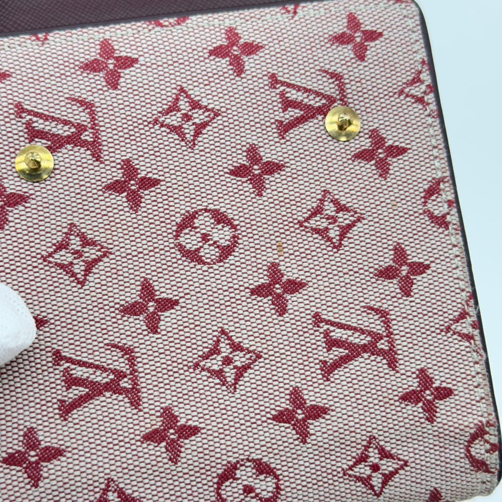 LV Louis Vuitton Monogram Mini Wallet strawberry pink vintage M92241