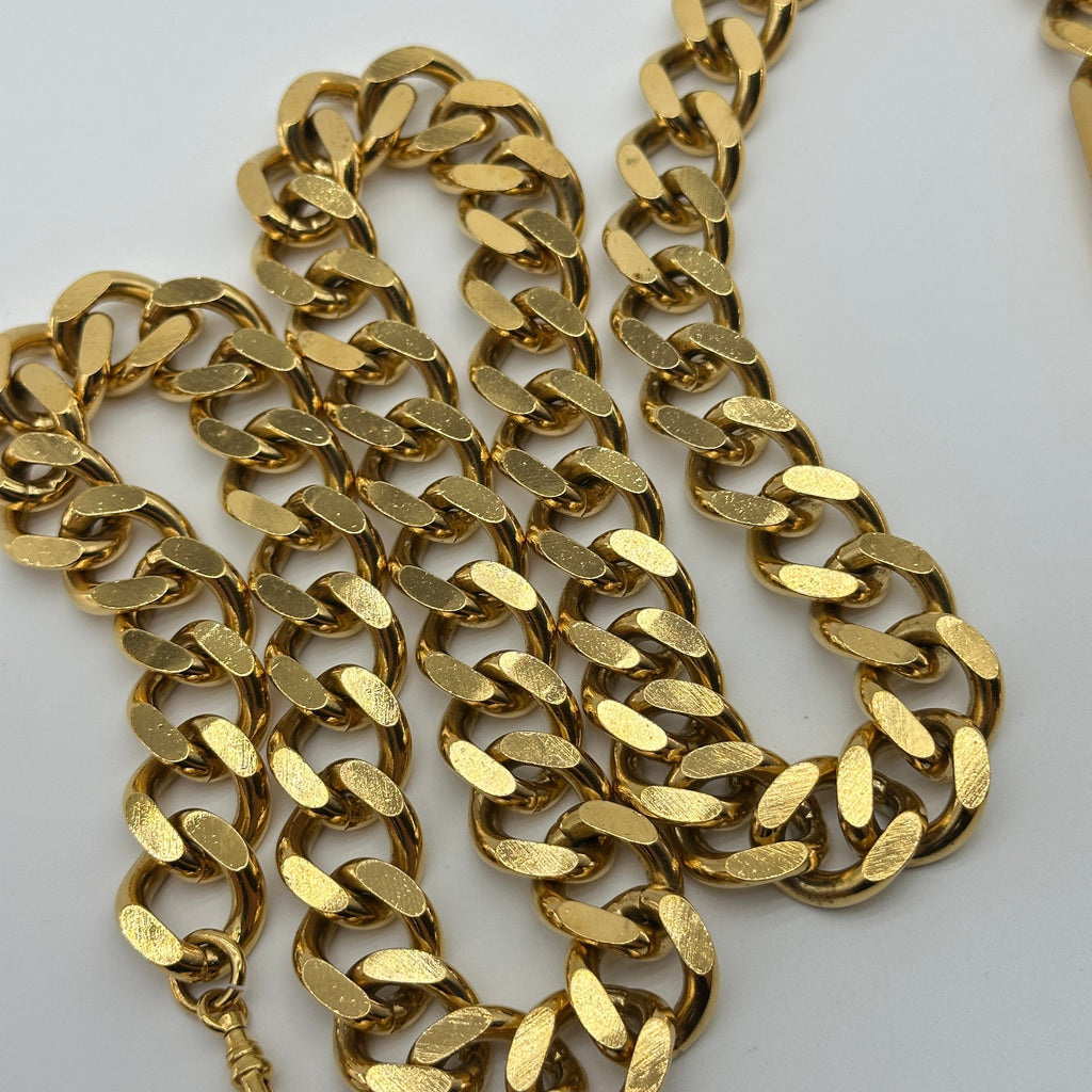 Chanel Coco Mark Medallion Gold-Tone Chain Belt