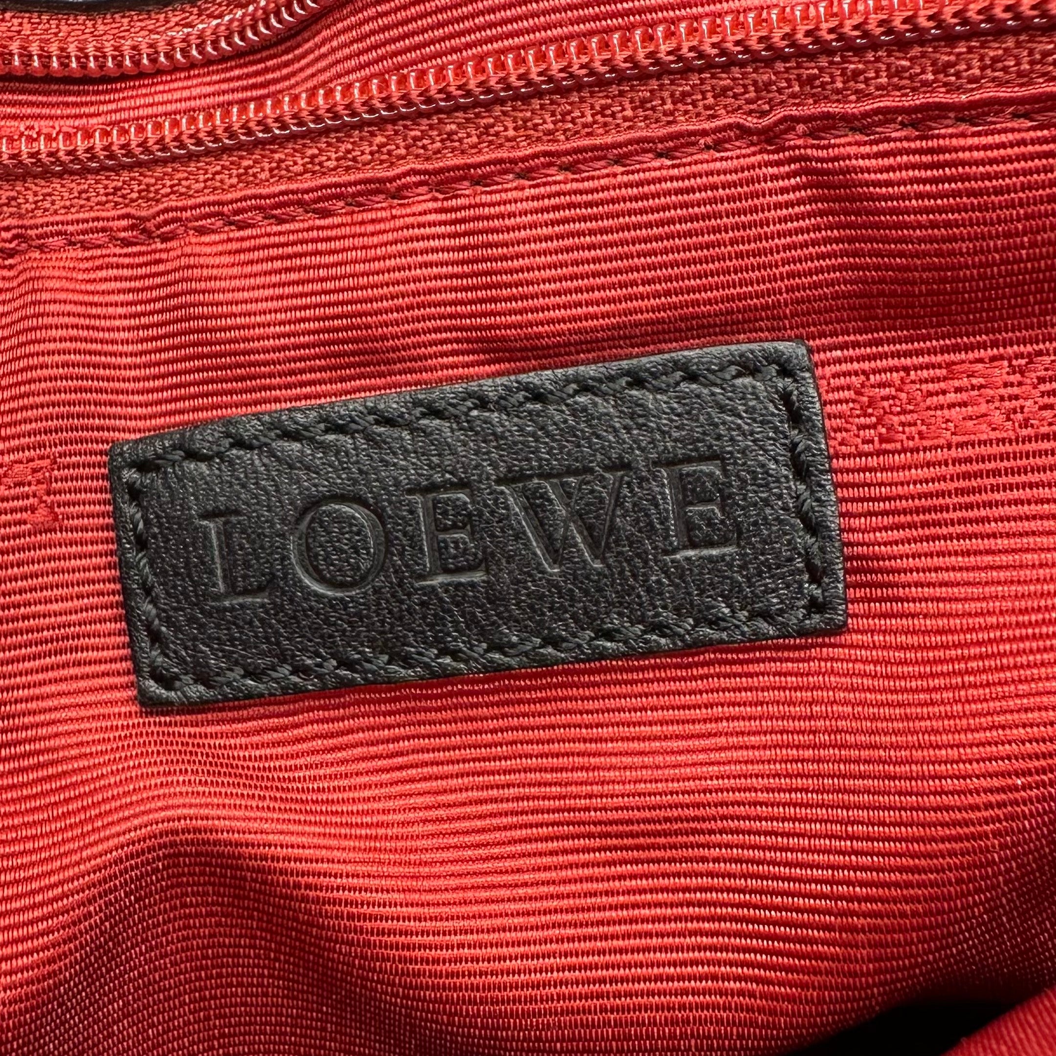 Loewe Anagram Studded Leather Shoulder Bag Black