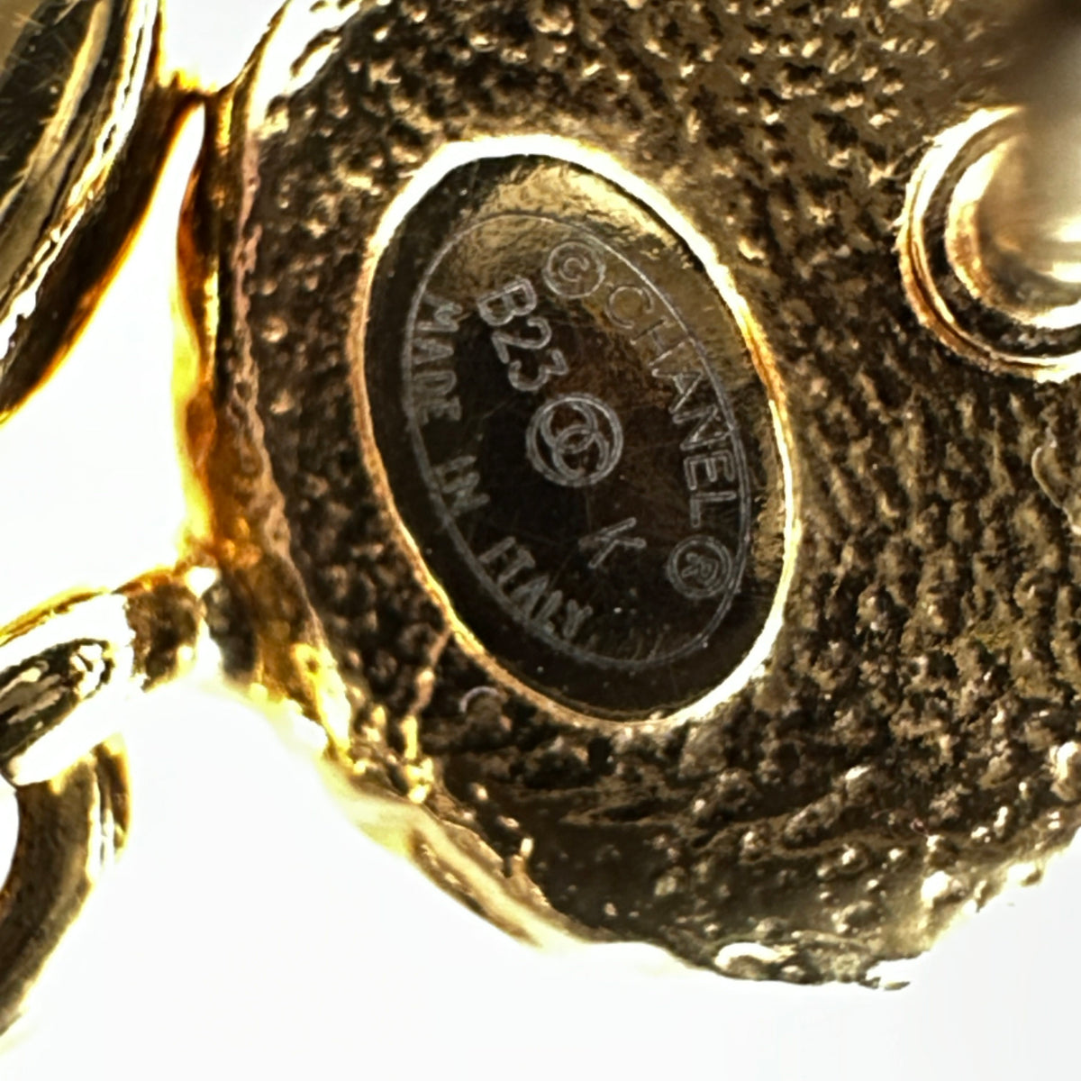 Chanel Gold-Tone Black Enamel CC Logo Faux Pearl Heart Drop Earrings