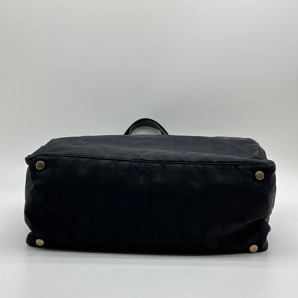 Chanel Nylon New Travel Line MM Black Tote Bag