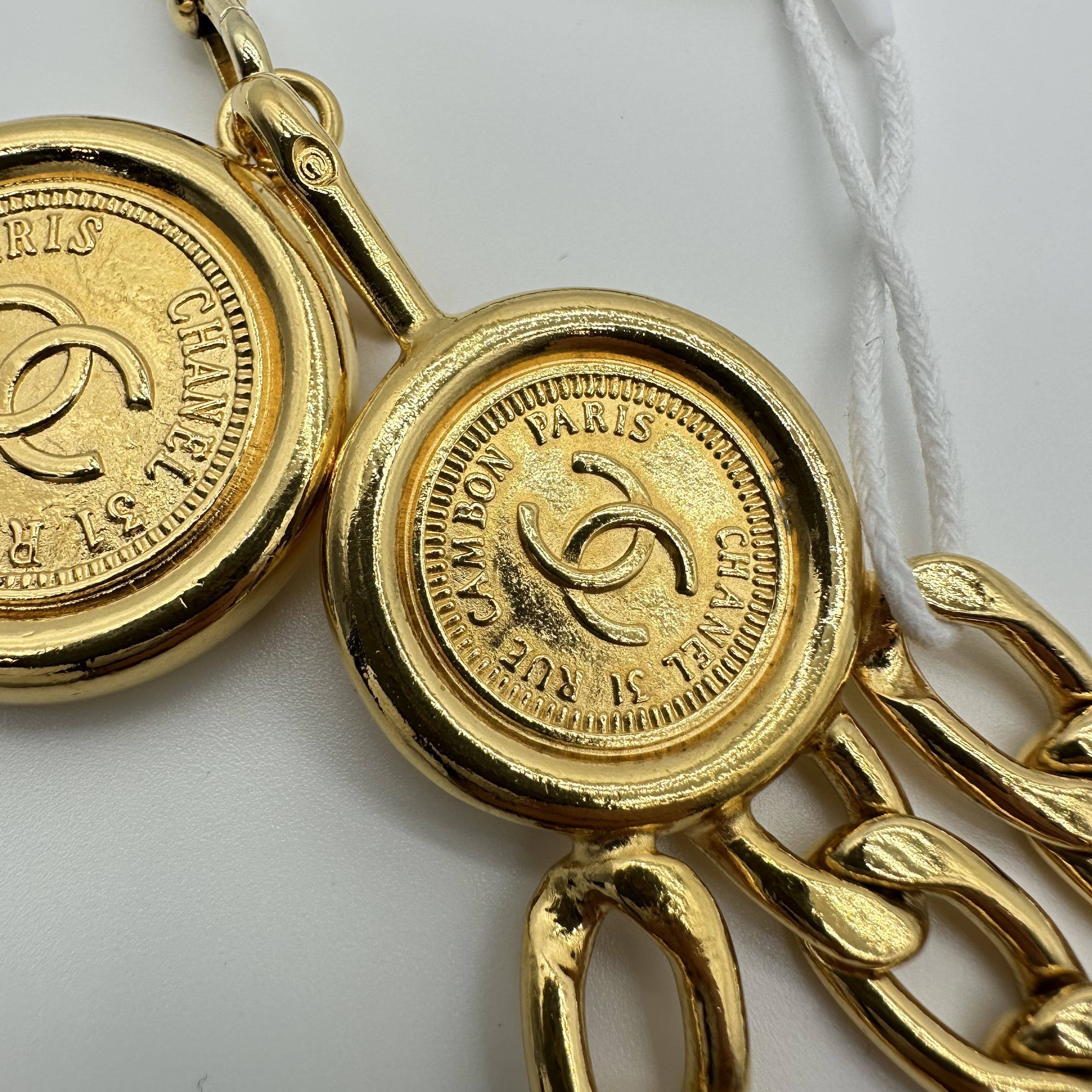 Chanel Vintage Chain Coin Belt Gold