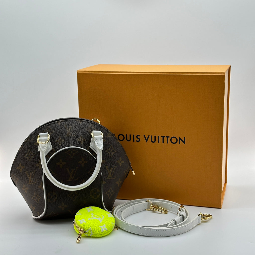 Louis Vuitton Monogram Ellipse BB Brown White Shoulder Bag