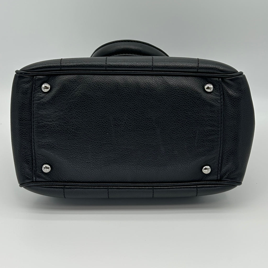 Chanel Tote Black Cavier Leather Silver Hardware 8 Series