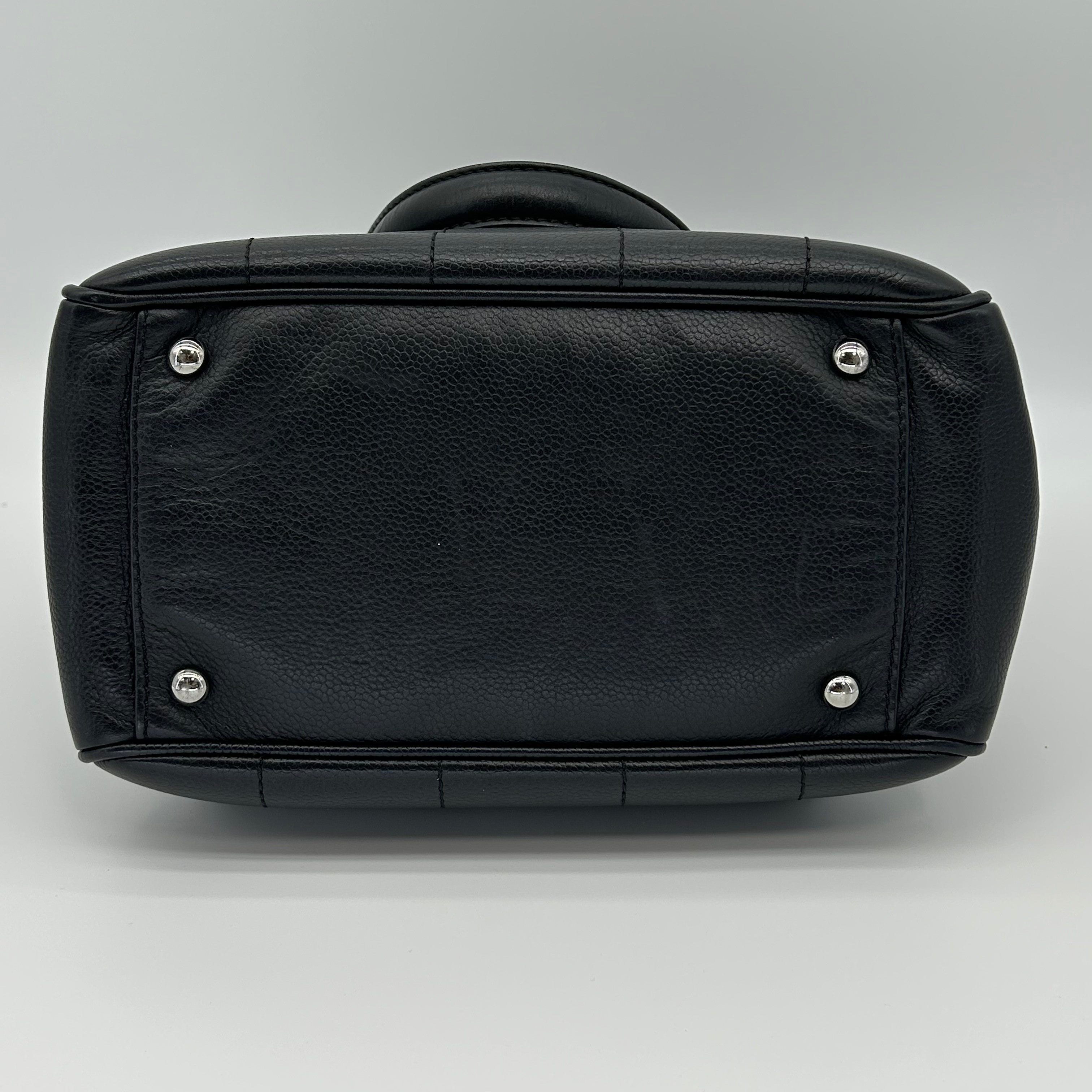 Chanel Tote Black Cavier Leather Silver Hardware 8 Series