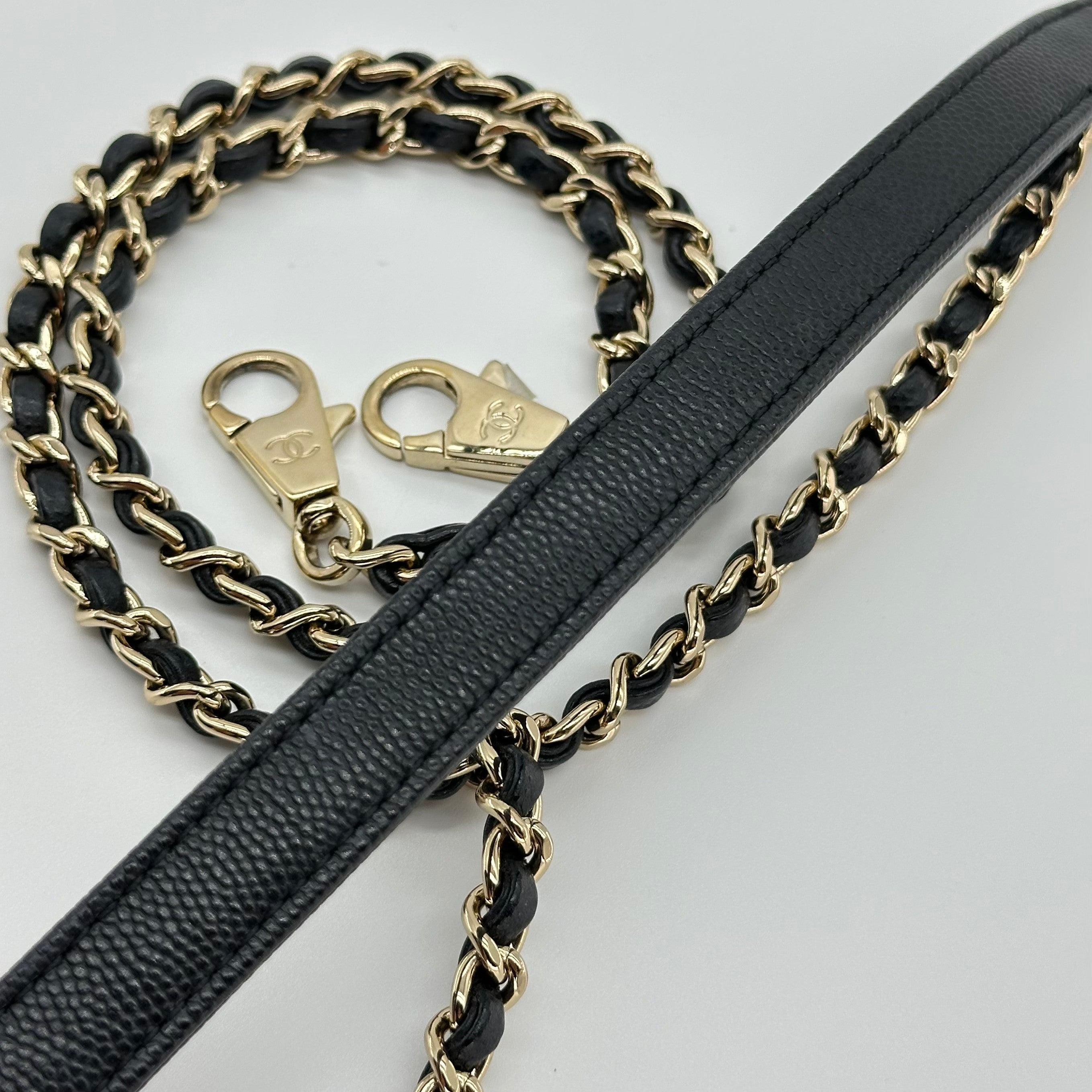 CHANEL Matelassé Coco Handle XXS Caviar Skin Black GD Hardware Handbag