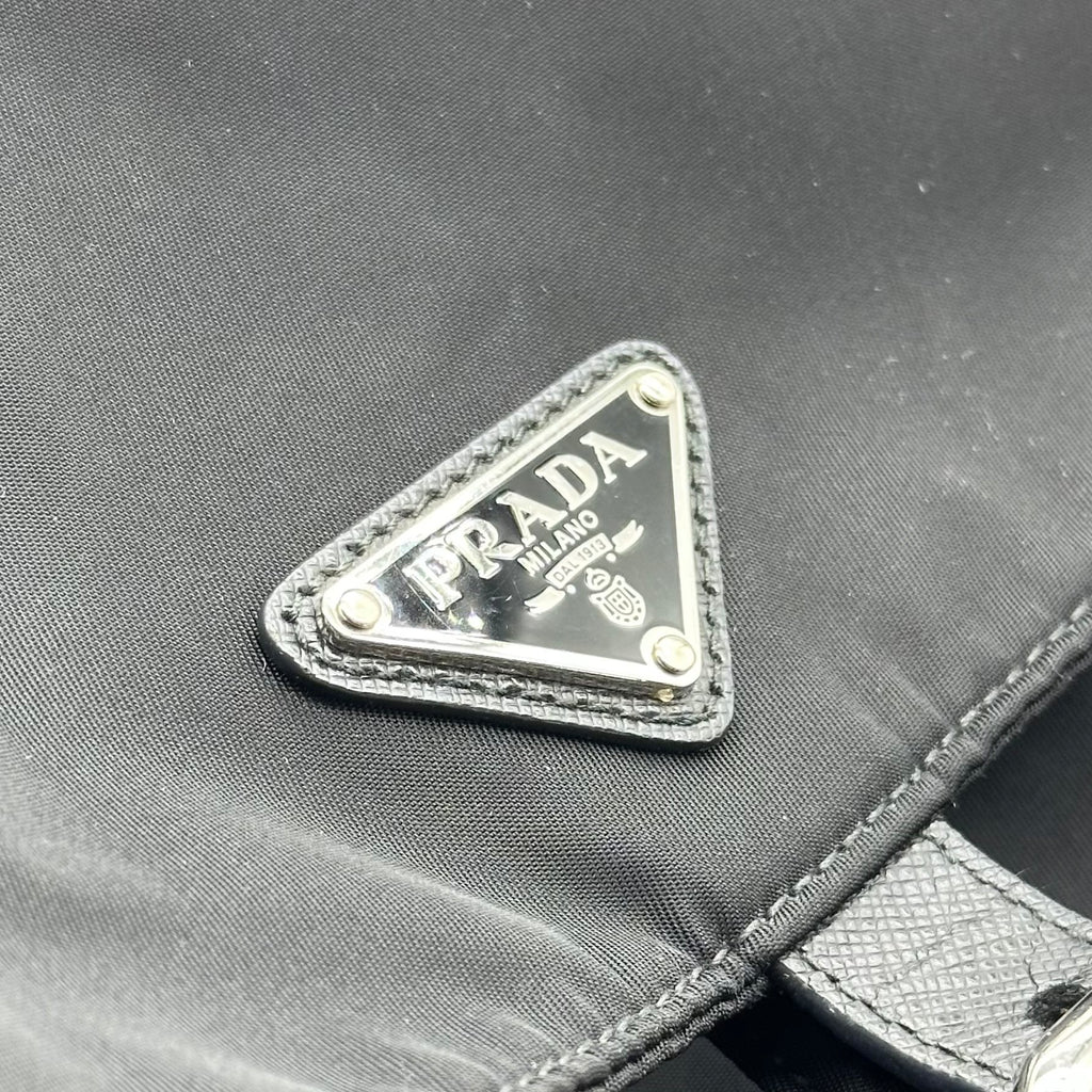 Prada Nylon Rucksack Backpack Bag Black