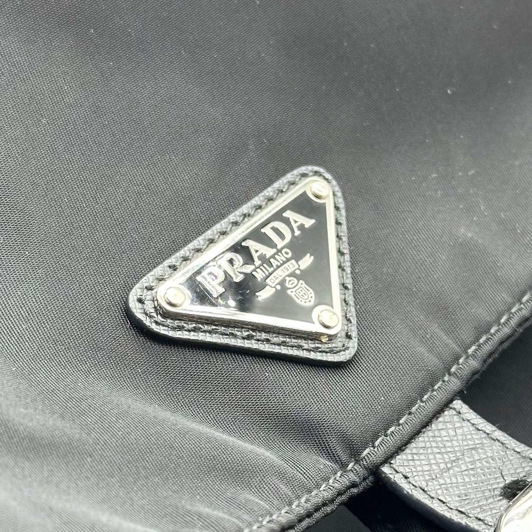 Prada Nylon Rucksack Backpack Bag Black
