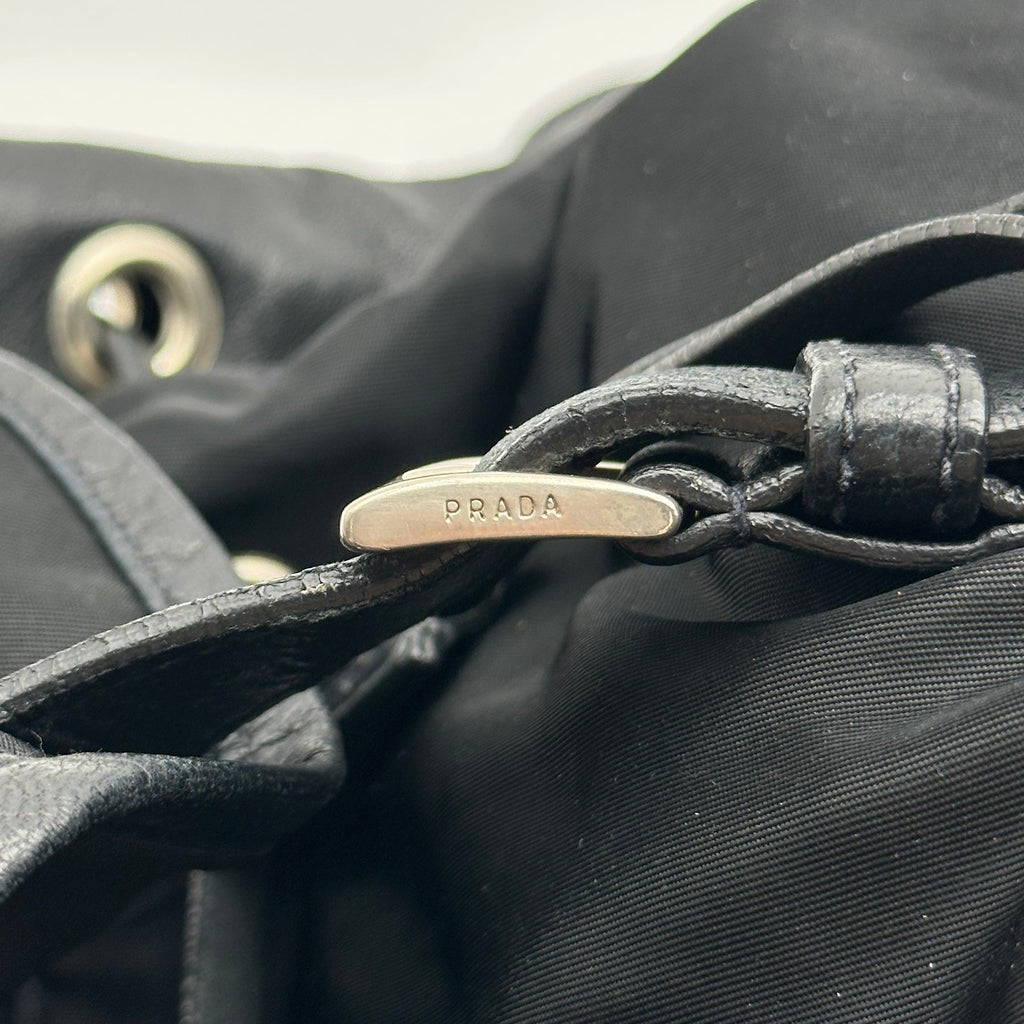 Prada Tessuto Nylon Leather Black Backpack