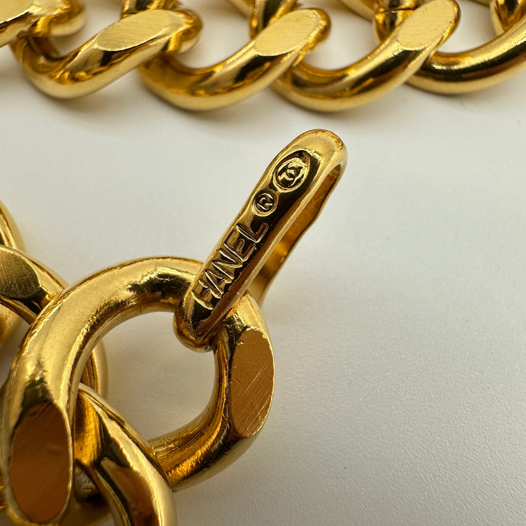 Chanel Gold Chain Coin Charm Belt