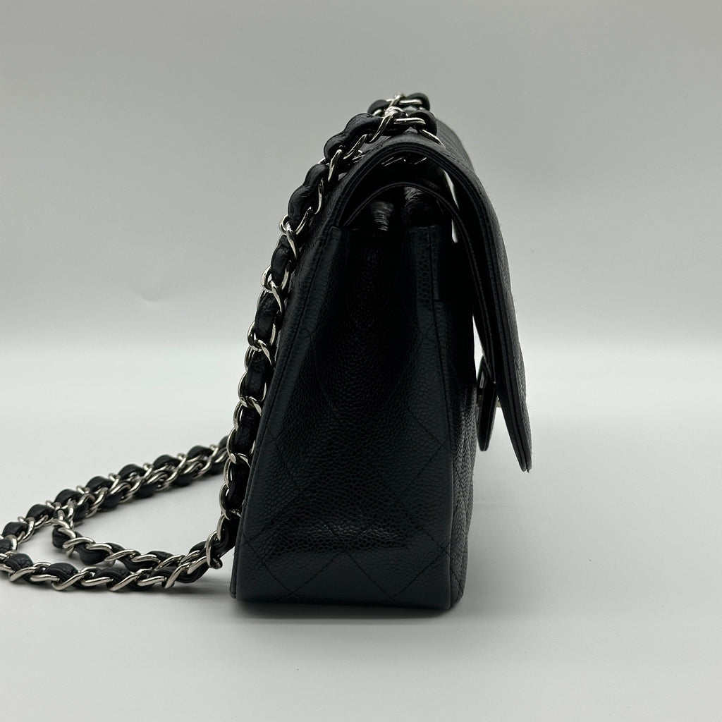 Chanel Matelasse 30 Caviar Leather Chain Shoulder Bag Black