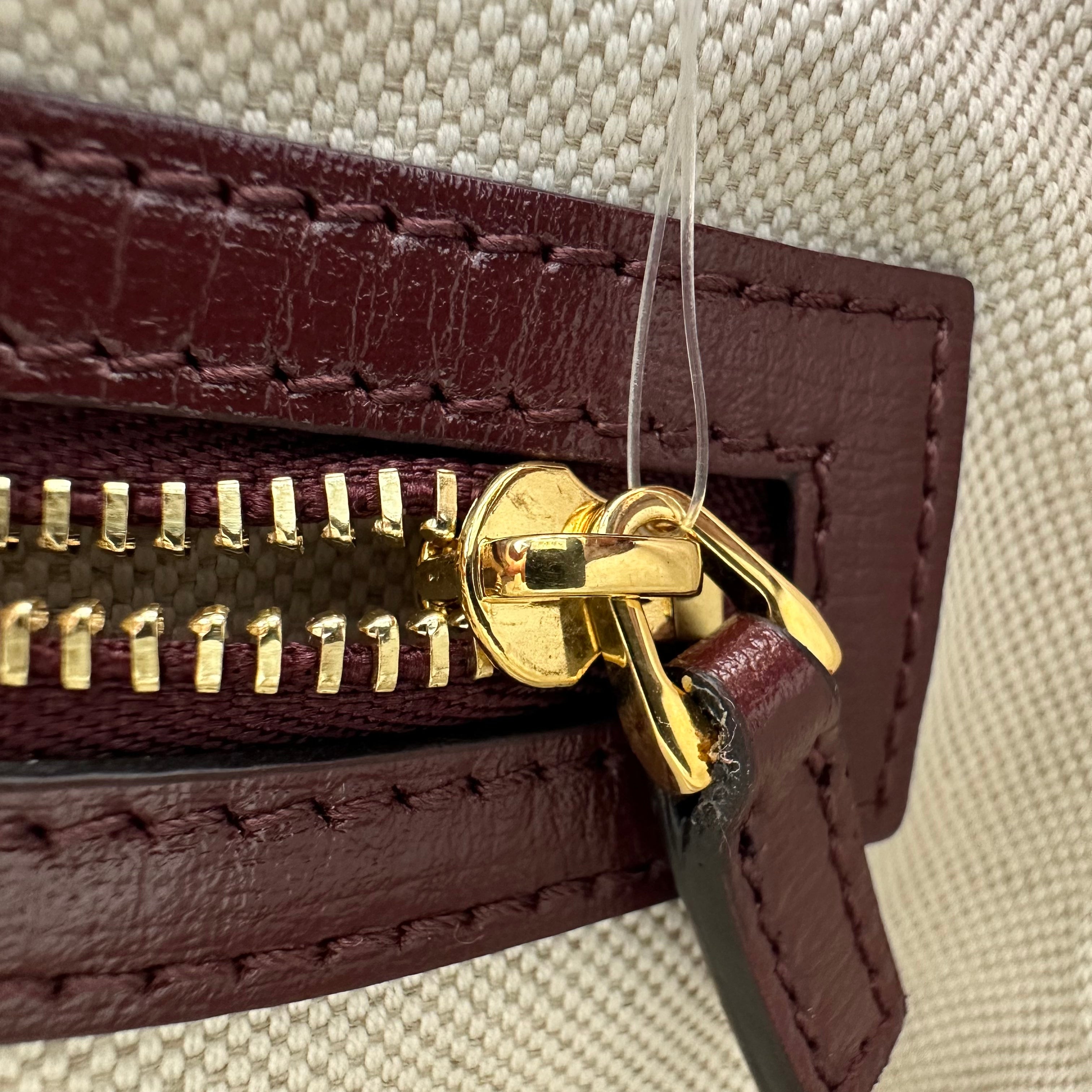Gucci Burgundy GG Supreme Jackie 1961 Small Shoulder Bag