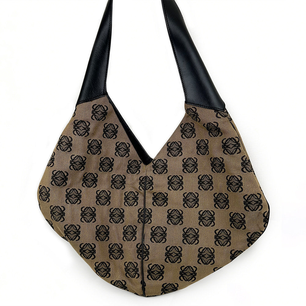 Loewe Logo Print Shoulder Bag Double F Monogram Vintage