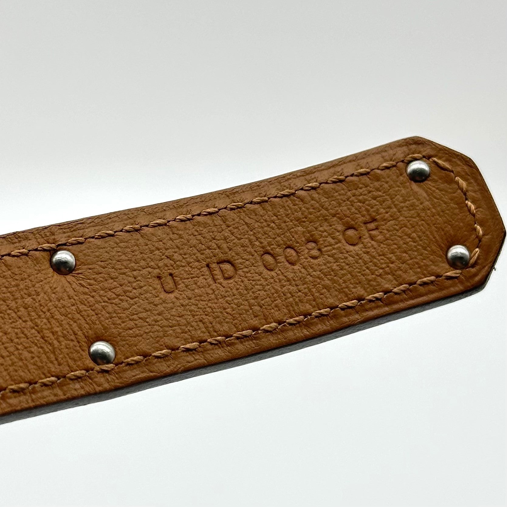 Hermès Hermes Kelly 18 White Belt with Silver Hardware U Stamp (2022) Epson