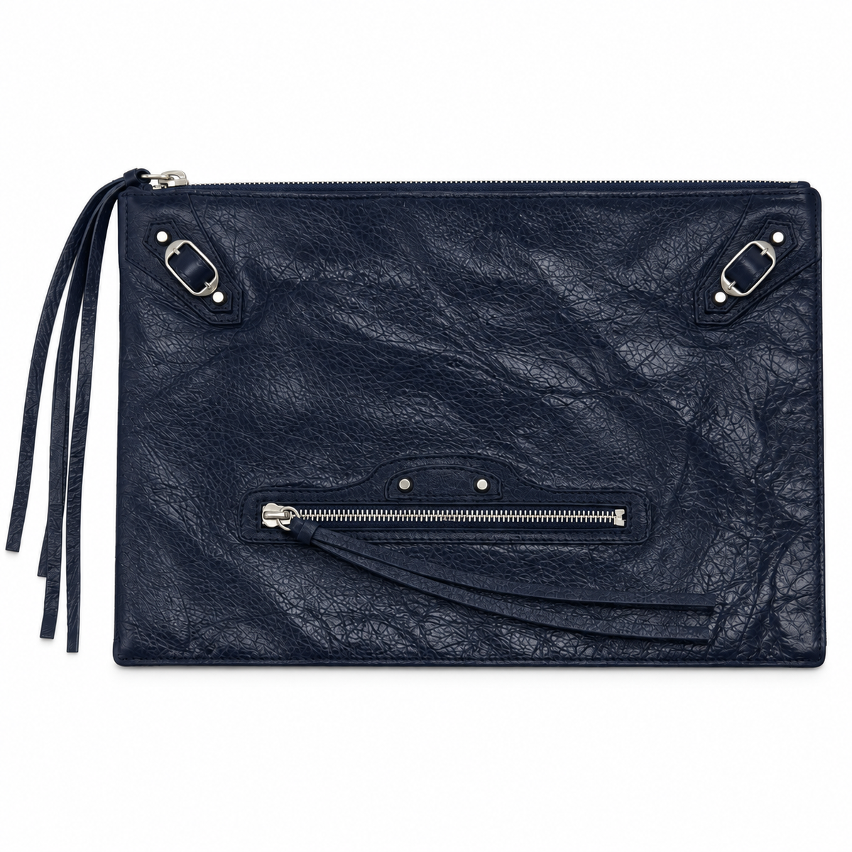 BALENCIAGA Balenciaga Classic Moto Zip-Around Flat Clutch Bag