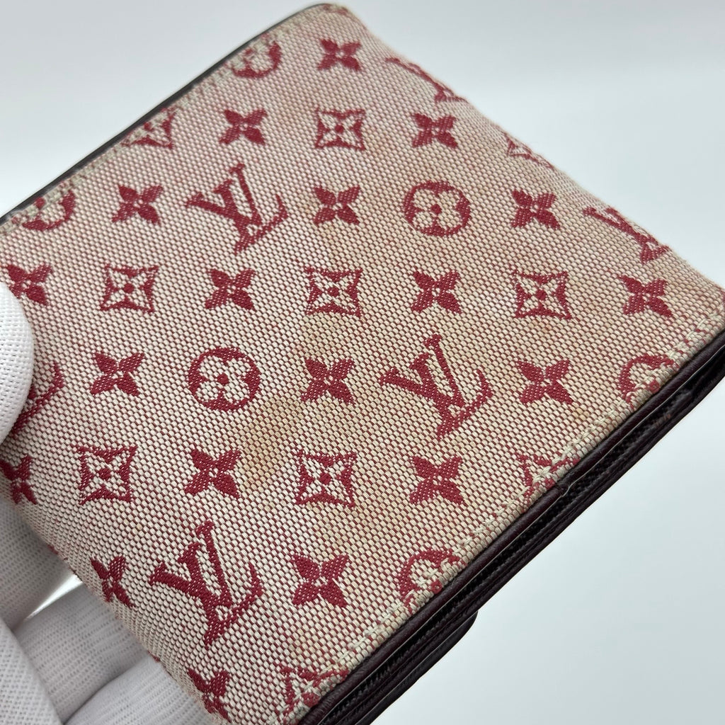 LV Louis Vuitton Monogram Mini Wallet strawberry pink vintage M92241