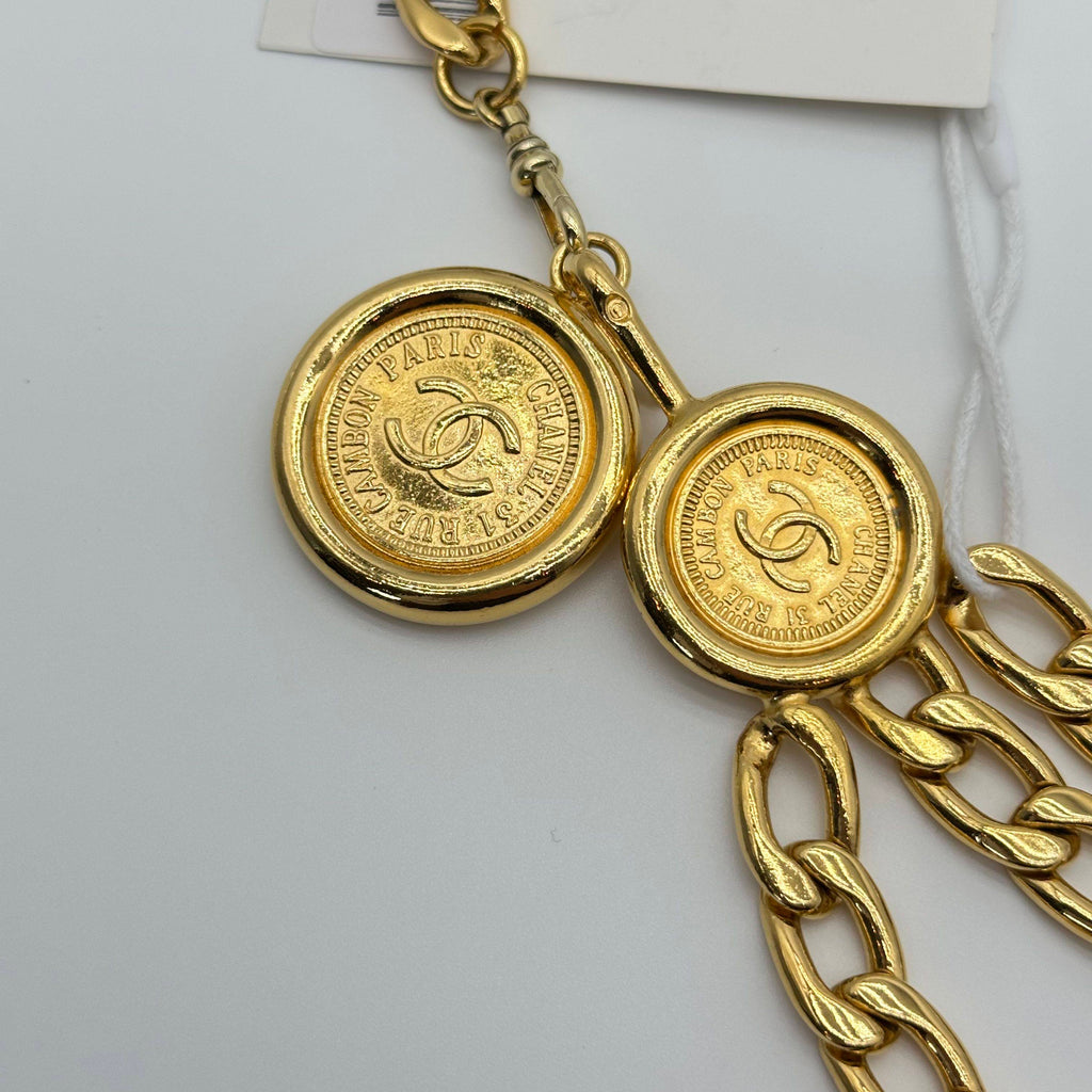 Chanel Vintage Chain Coin Belt Gold