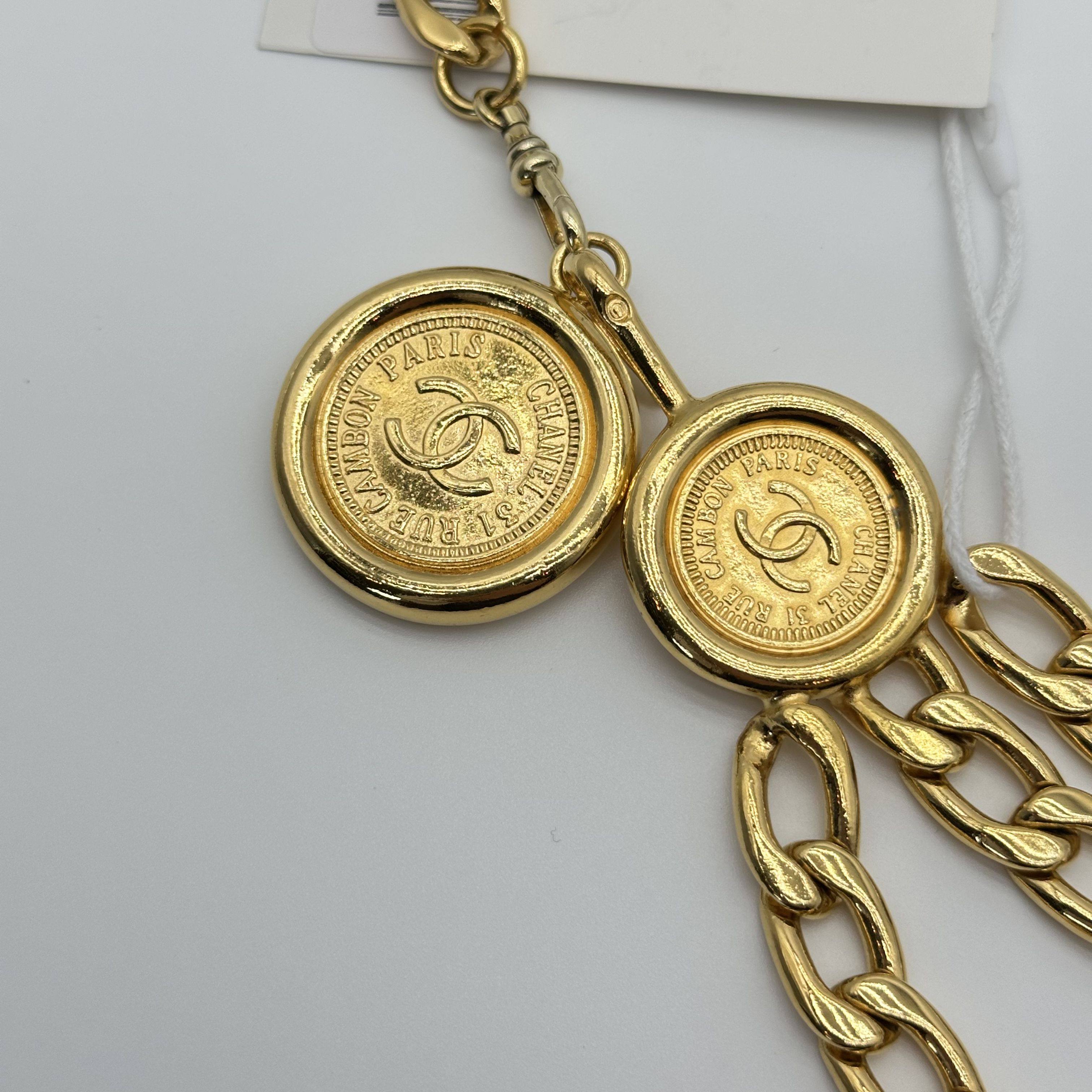 Chanel Vintage Chain Coin Belt Gold