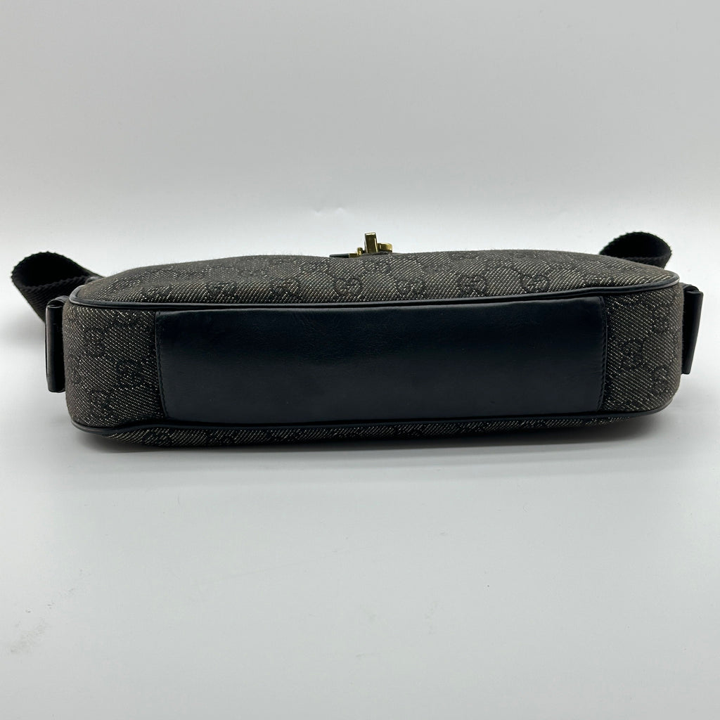 gucci jackie bag black gg canvas