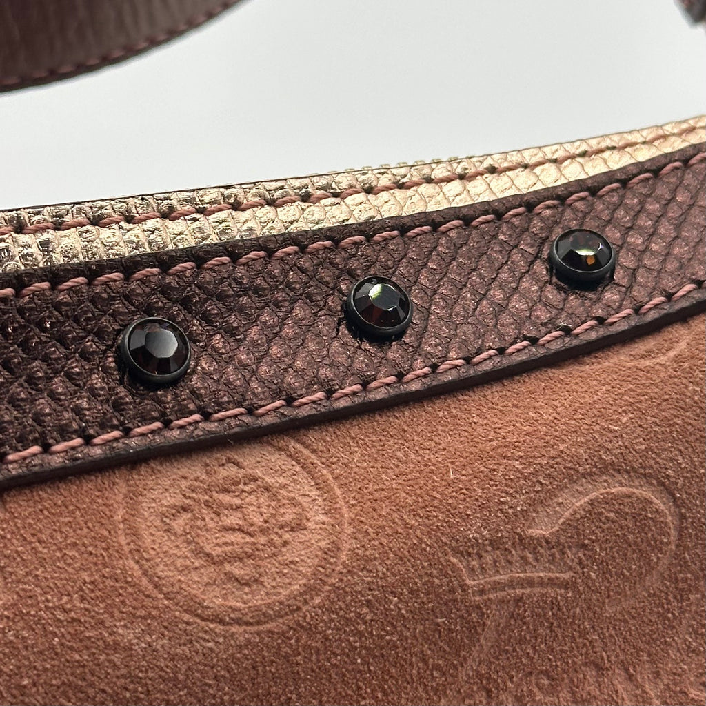 LOEWE 160th Anniversary Limited Edition Umhängetasche aus Wildleder mit Jubiläums-Logo