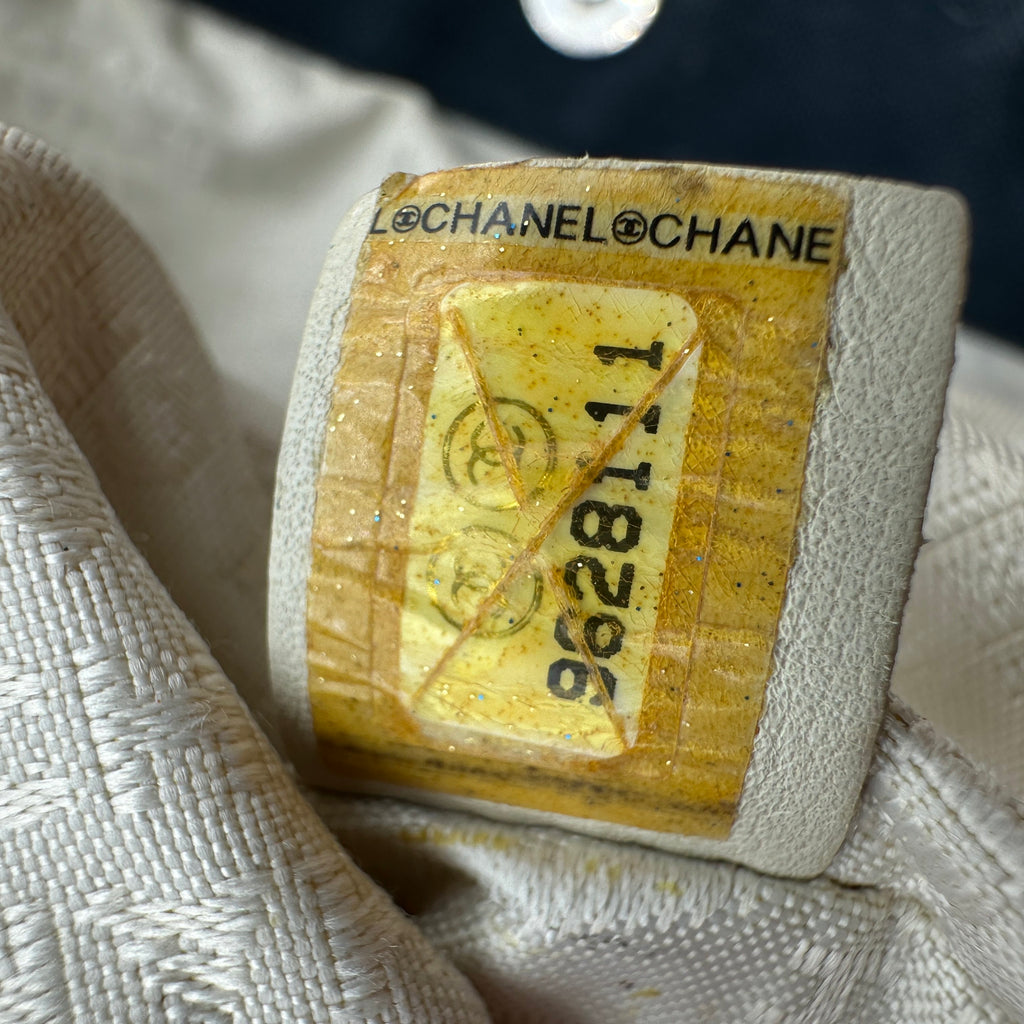 Chanel Quilted Number 5 Rope Handle Navy Tote Bag