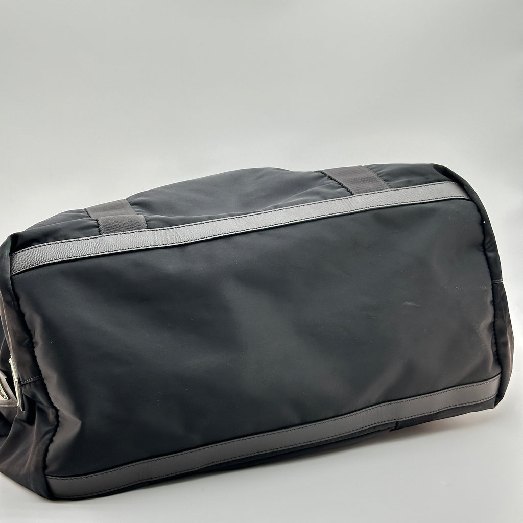 Prada Nylon Boston Black Travel Bag