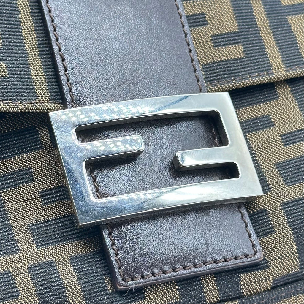 FENDI Zucca FF Logo Mamma Baguette Shoulder Bag Vintage