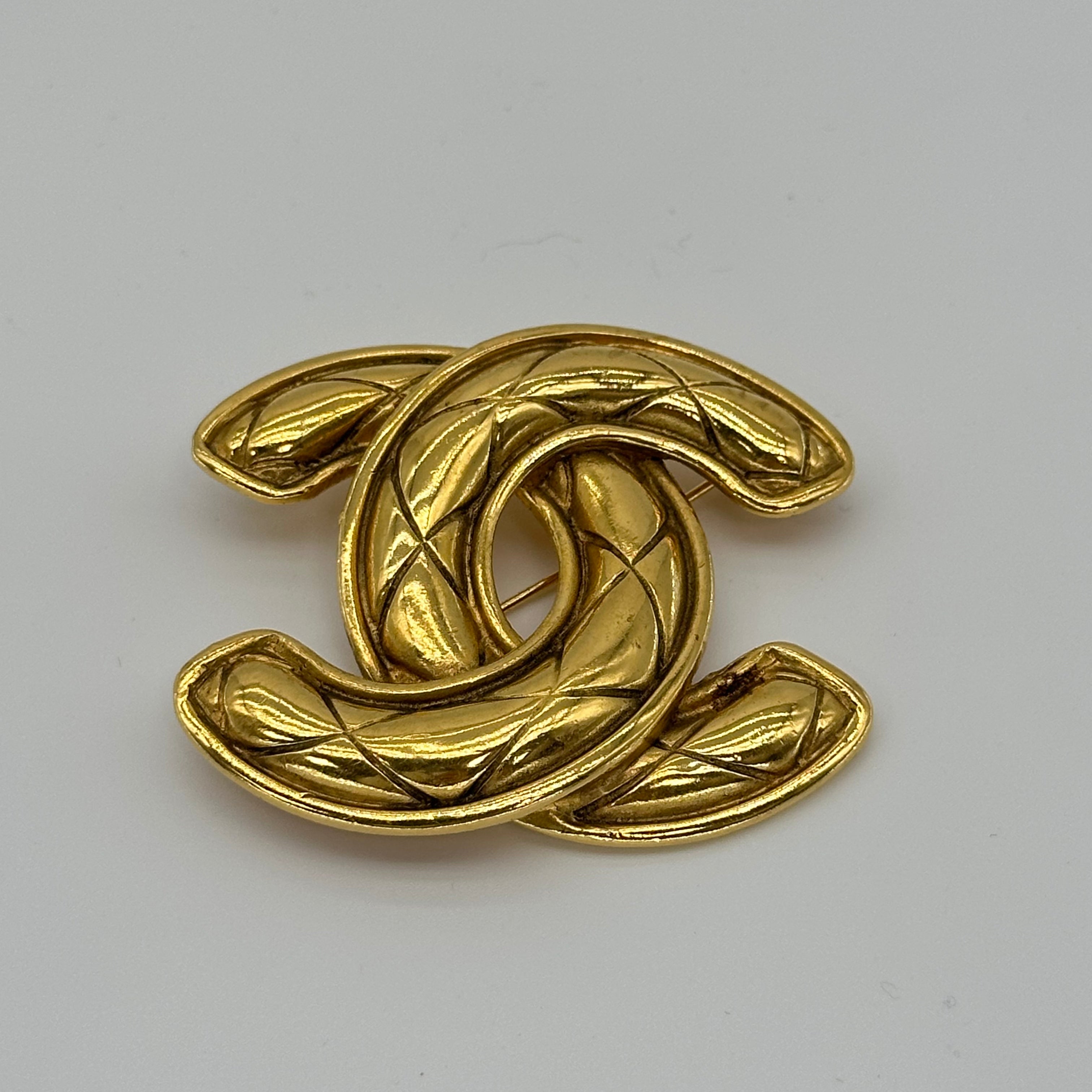 Chanel Coco Mark Matelasse Brooch