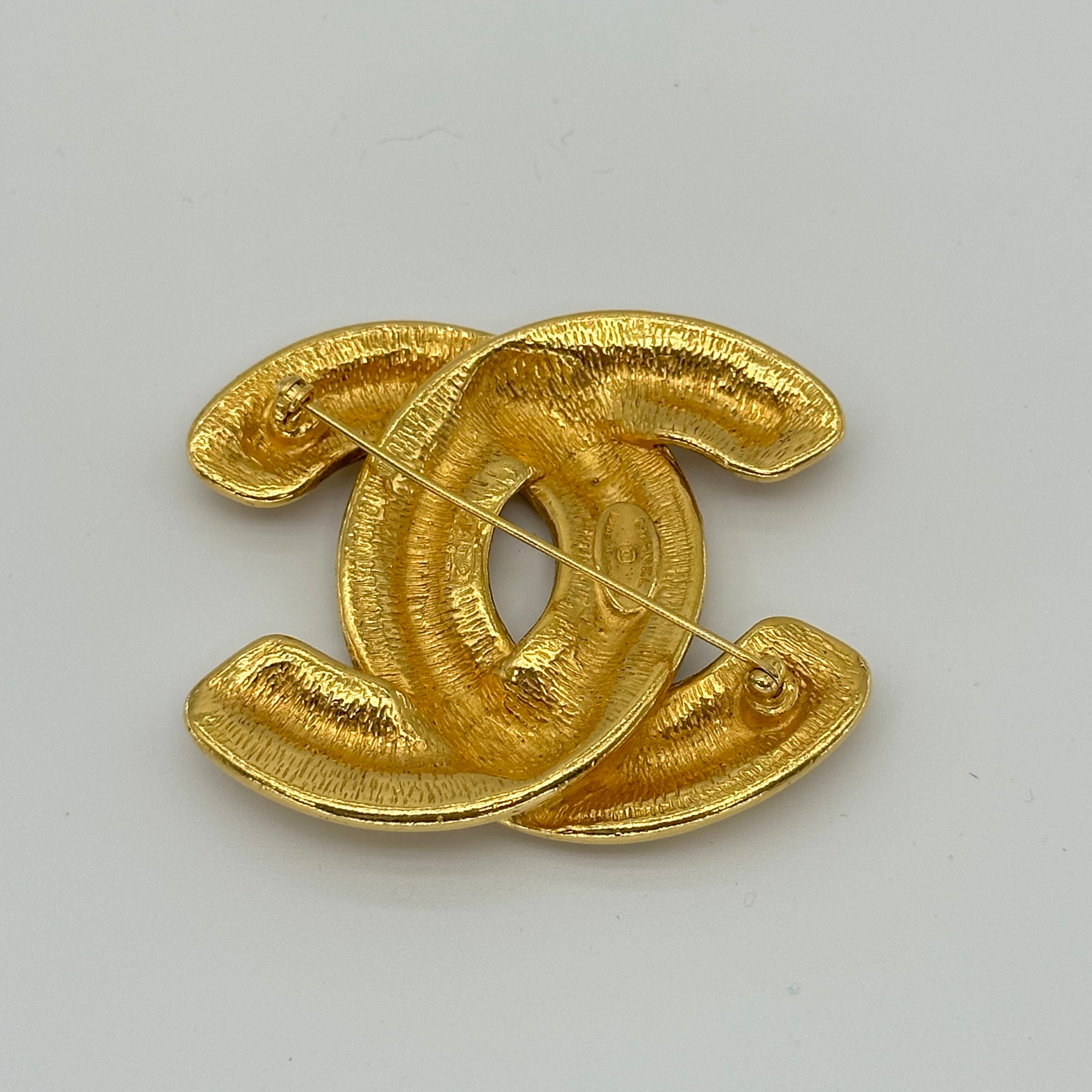 Chanel Coco Mark Matelasse Brooch