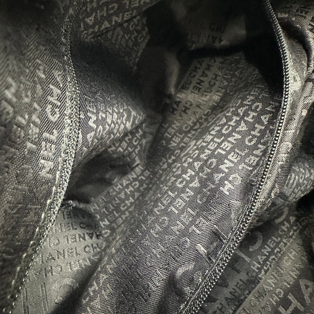 Chanel Chocolate Bar Quilted Leather Black Handbag