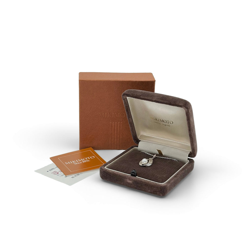 mikimoto Akoya Pearl Necklace  Silver sv925
