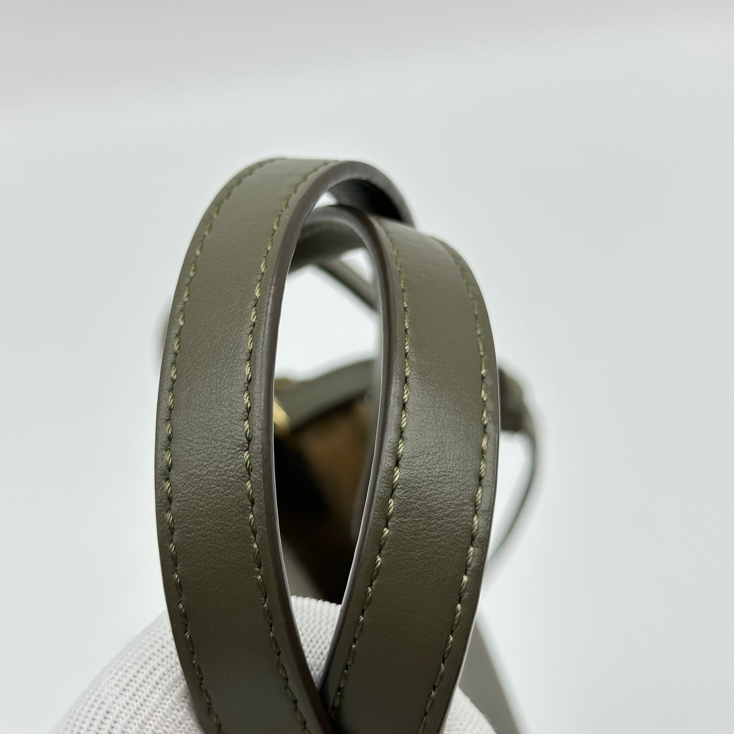 LOEWE Green Mini Leather Puzzle Fold Tote Bag 2WAY