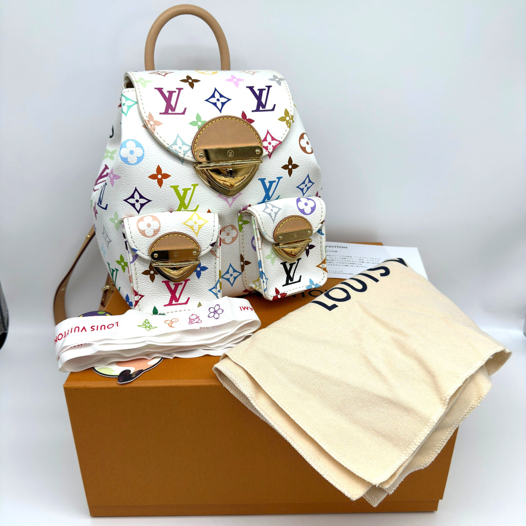 Louis Vuitton x Murakami Monogram Multicolor White Venice Backpack