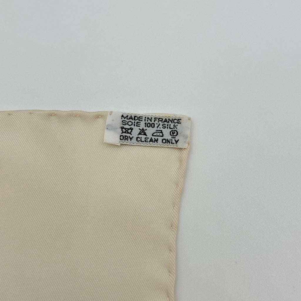 Hermès hermes 90cm Silk Carré Scarf ‘Terres Précieuses’ Light Beige & Brown, Luxury Accessory