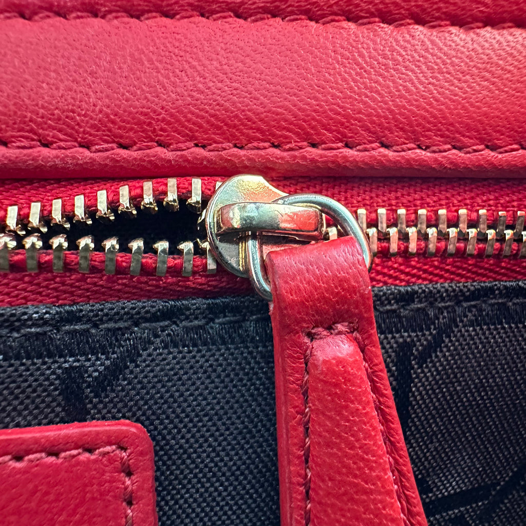 Christian Dior Lambskin Small My ABCDior Lady Dior red