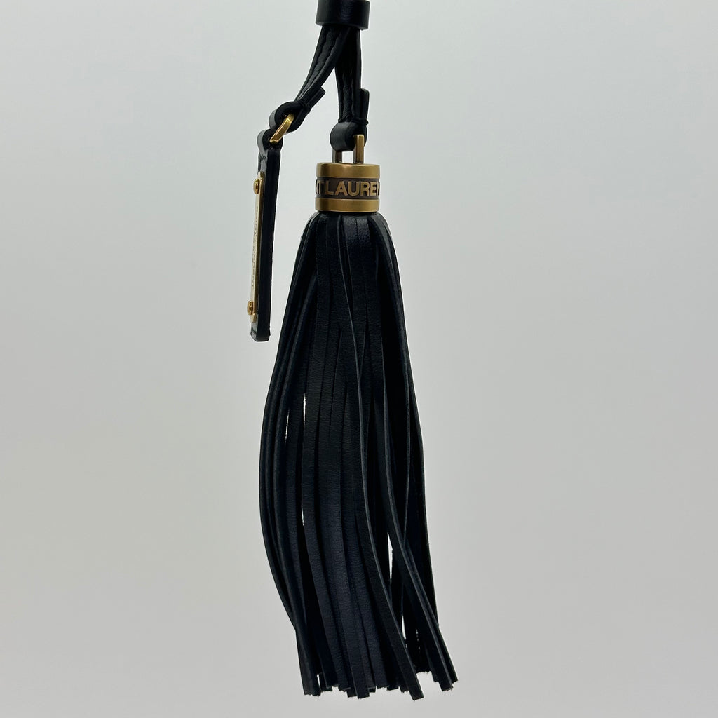 SAINT LAURENT PARIS Riñonera de terciopelo con puntada en V Bolsa para cámara negra