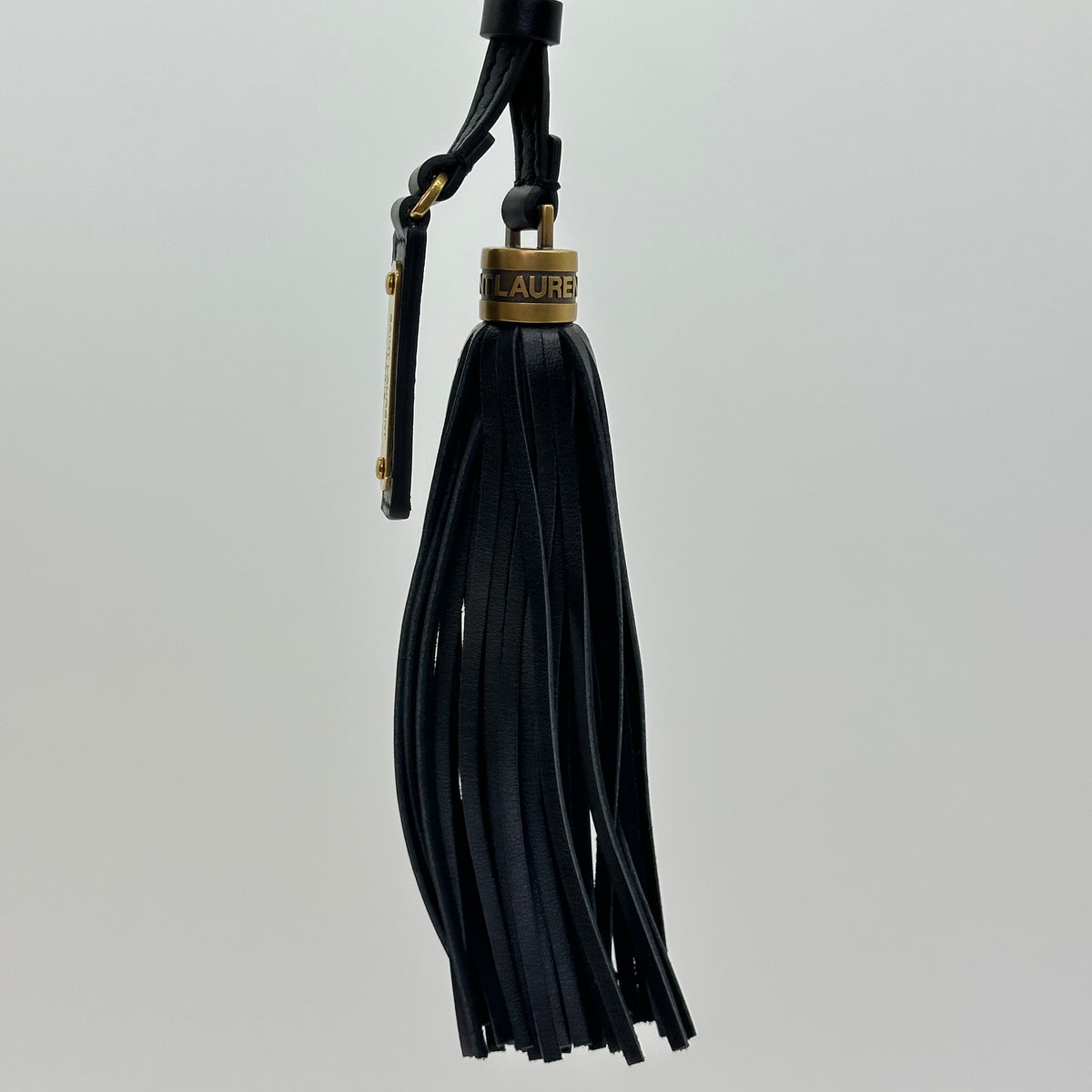 SAINT LAURENT PARIS Belt Bag V-Stitch Velvet Black Camera Bag