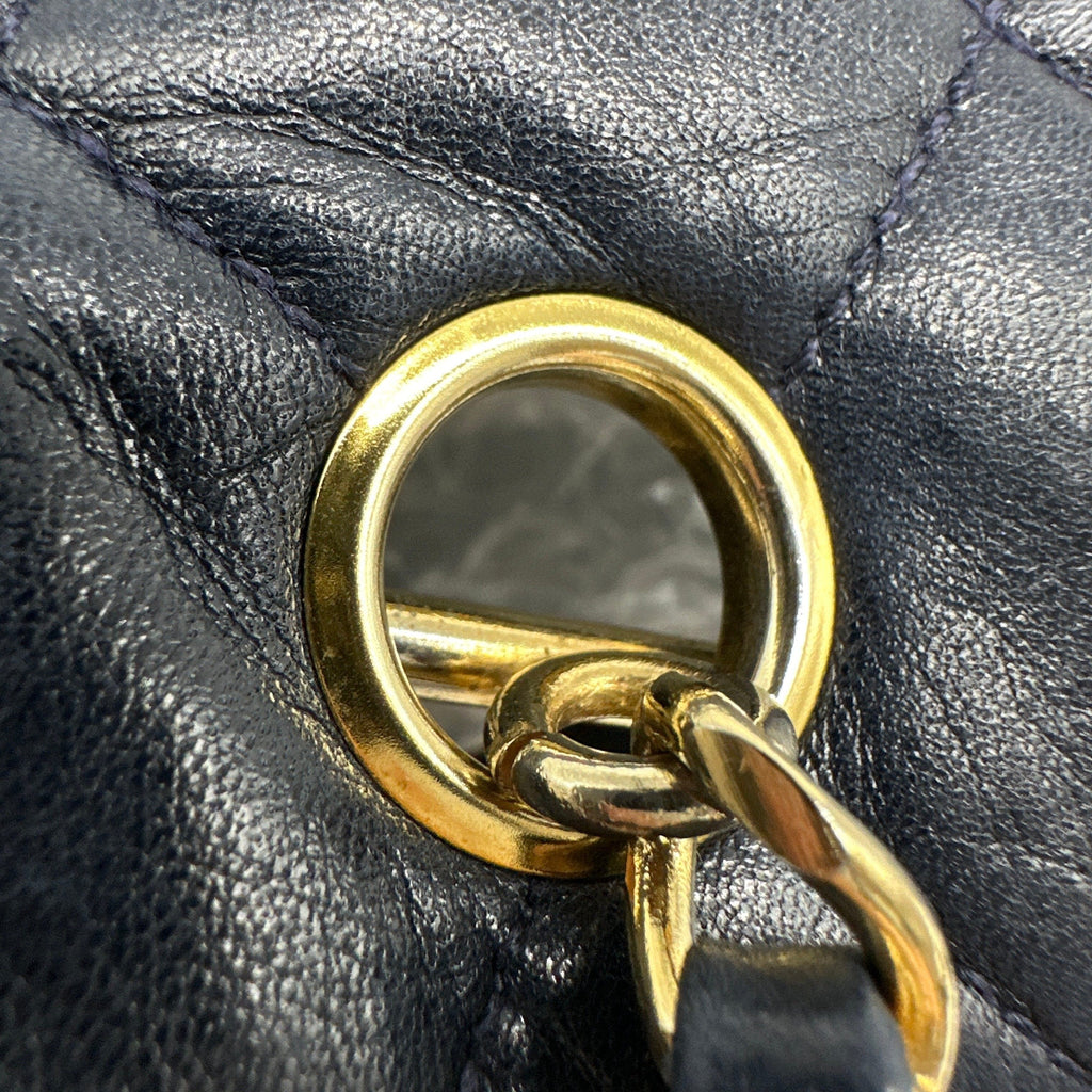 Chanel Matelasse Quilted Leather Black Chain Shoulder Bag