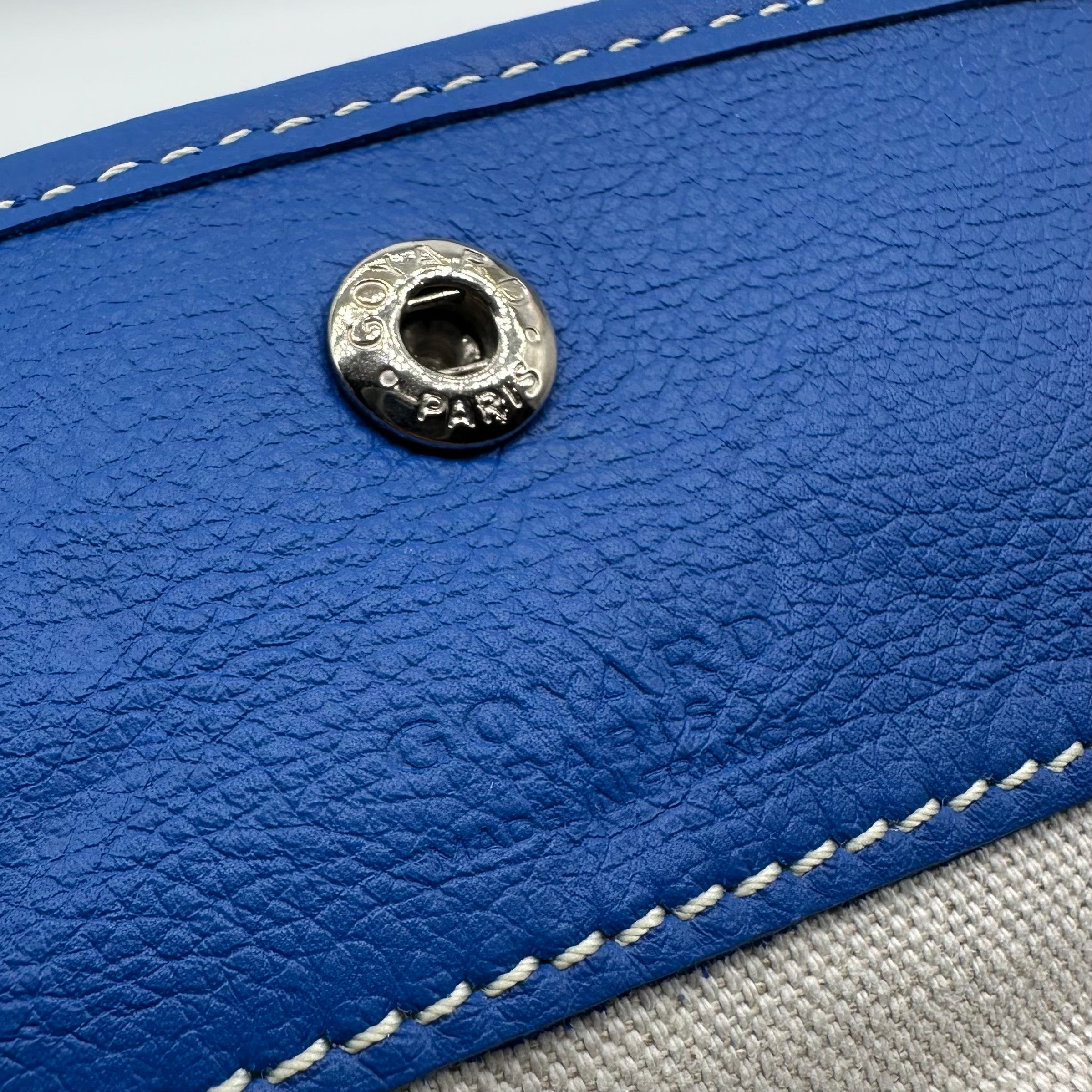 Goyard Saint Louis GM PVC & 가죽 토트백 블루