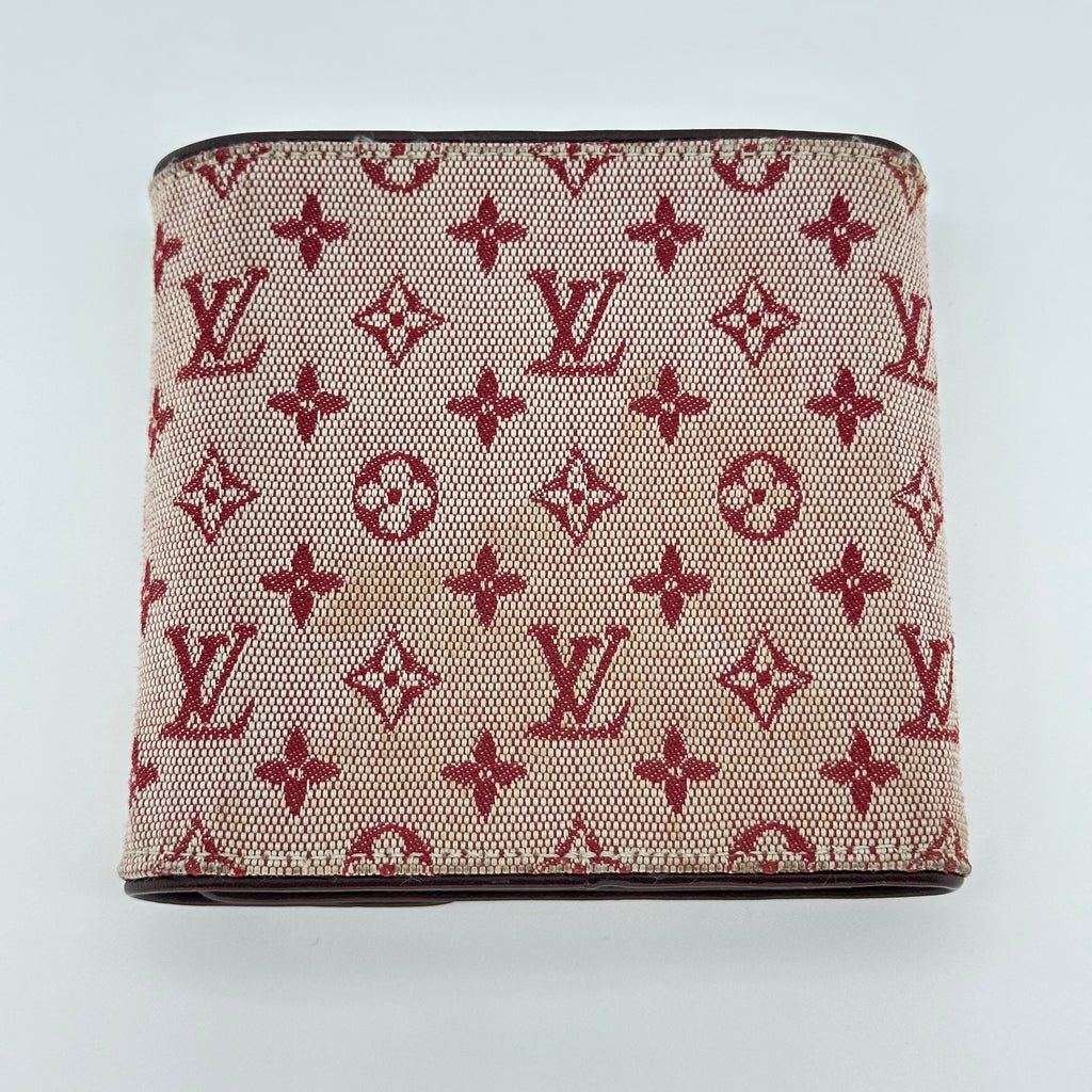 LV Louis Vuitton Monogram Mini Wallet strawberry pink vintage M92241