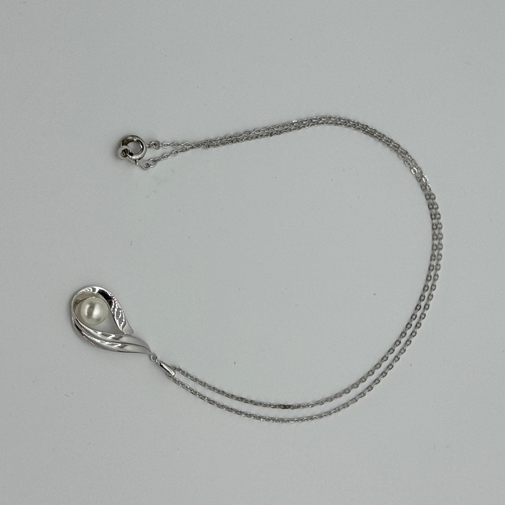 mikimoto Akoya Pearl Necklace  Silver sv925