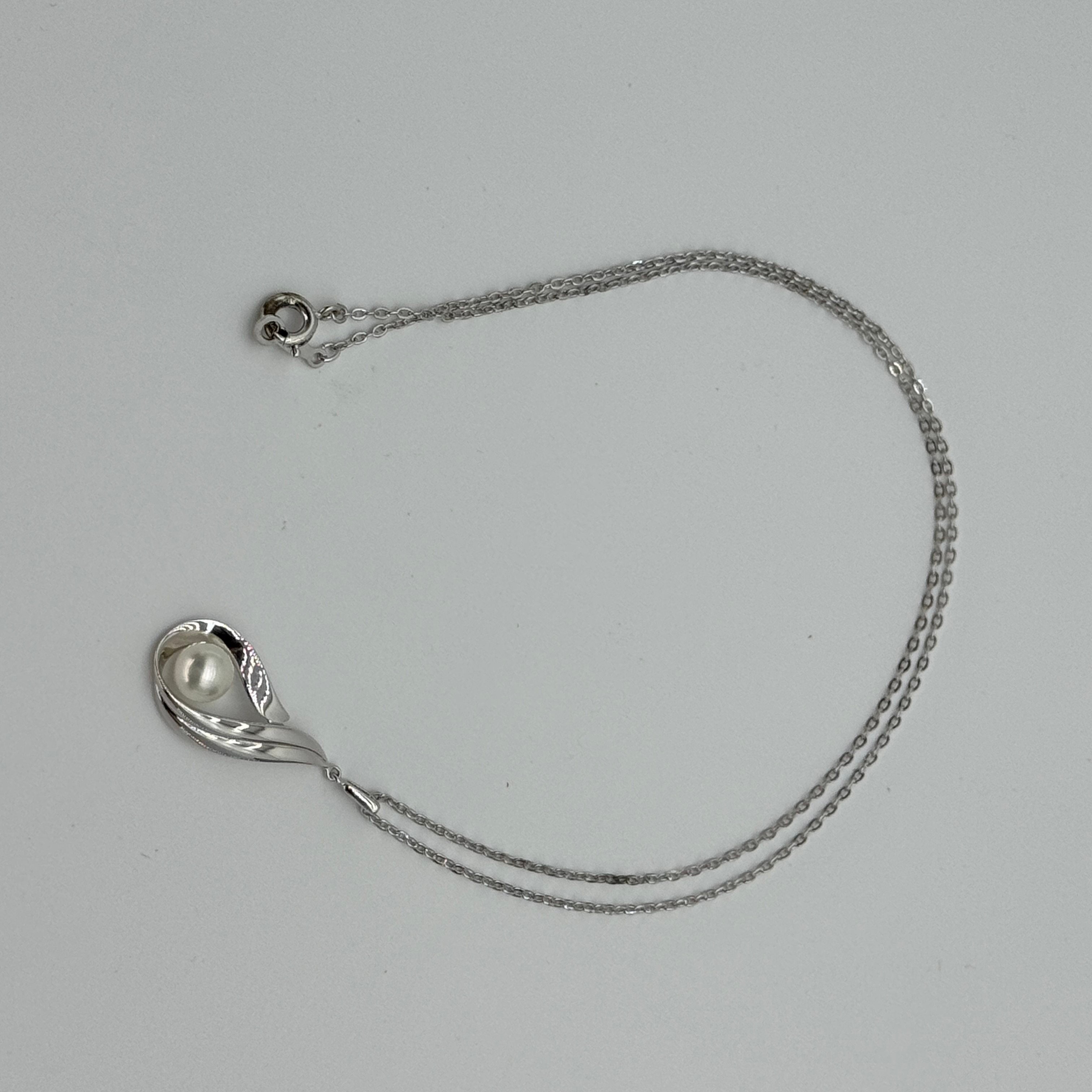 mikimoto Akoya Pearl Necklace  Silver sv925